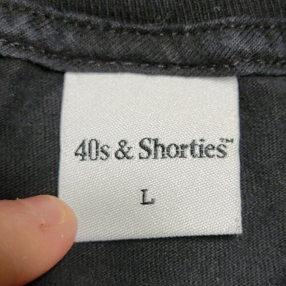 40s & Shorties Black Unisex Tee "Whippin Work" - Size Large - Picture 7 of 8